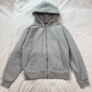 Brandy Melville Gray Zip-Up Hoodie Sweatshirt women’s one size